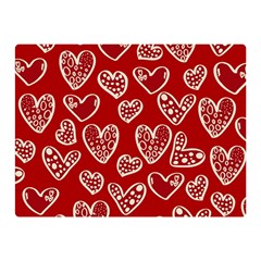 Vector Seamless Pattern Of Hearts With Valentine s Day Two Sides Premium Plush Fleece Blanket (mini) by Wav3s