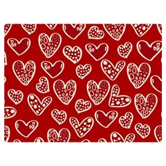 Vector Seamless Pattern Of Hearts With Valentine s Day Premium Plush Fleece Blanket (extra Small) by Wav3s