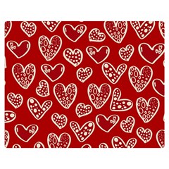 Vector Seamless Pattern Of Hearts With Valentine s Day Premium Plush Fleece Blanket (medium) by Wav3s