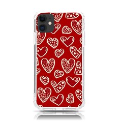 Vector Seamless Pattern Of Hearts With Valentine s Day Iphone 11 Tpu Uv Print Case by Wav3s