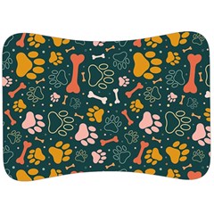 Dog Paw Colorful Fabrics Digitally Velour Seat Head Rest Cushion by Wav3s