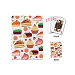 Seamless Pattern Hand Drawing Cartoon Dessert And Cake Playing Cards Single Design (Mini) Back