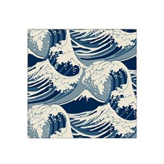 Japanese Wave Pattern Satin Bandana Scarf 22  X 22  by Wav3s