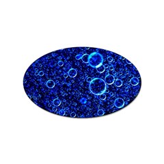 Blue Bubbles Abstract Sticker (oval) by Vaneshop