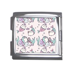 Cartoon Cat Cute Animal Design Drawing Illustration Kawaii Mega Link Italian Charm (18mm) by Grandong