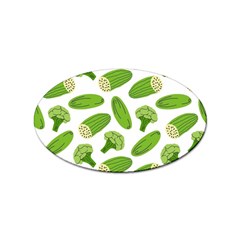 Vegetable Pattern With Composition Broccoli Sticker Oval (10 Pack) by Grandong