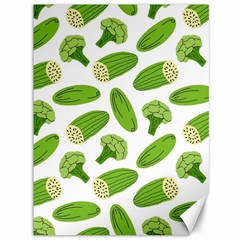 Vegetable Pattern With Composition Broccoli Canvas 36  X 48  by Grandong