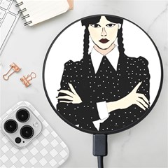 Wednesday Addams Wireless Fast Charger(black) by Fundigitalart234