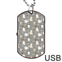 Cute Cat Pattern Cartoon Dog Tag Usb Flash (one Side) by Cowasu