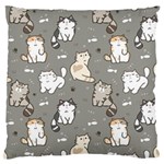 Cute Cat Pattern Cartoon Large Cushion Case (Two Sides) Front