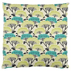 Flora Nature Color Japanese Patterns Large Premium Plush Fleece Cushion Case (one Side) by Cowasu