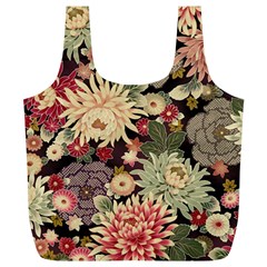 Japanese Flower Art Full Print Recycle Bag (xl) by Cowasu