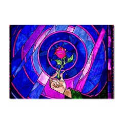 Stained Glass Rose Crystal Sticker (a4) by Cowasu