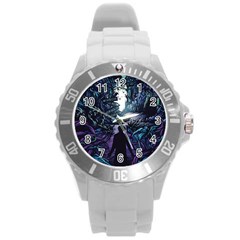 Horror Psychedelic Art Round Plastic Sport Watch (l) by Cowasu