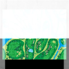 Golf Course Par Golf Course Green Rectangular Jigsaw Puzzl by Cowasu