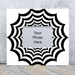 Spider Web Hypnotic White Wall Photo Frame 5  X 7  by Amaryn4rt