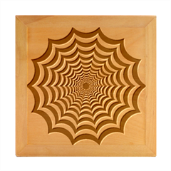 Spider Web Hypnotic Wood Photo Frame Cube by Amaryn4rt