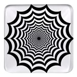 Spider Web Hypnotic Square Glass Fridge Magnet (4 pack) Front