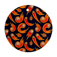 Space Patterns Pattern Round Ornament (two Sides) by Amaryn4rt