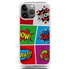 Pop Art Comic Vector Speech Cartoon Bubbles Popart Style With Humor Text Boom Bang Bubbling Expressi Iphone 13 Pro Max Tpu Uv Print Case by Amaryn4rt