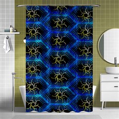 Blue Bee Hive Shower Curtain 48  X 72  (small)  by Amaryn4rt