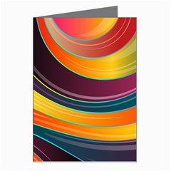 Abstract Colorful Background Wavy Greeting Cards (pkg Of 8) by Simbadda