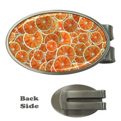 Oranges Background Texture Pattern Money Clips (oval)  by Simbadda