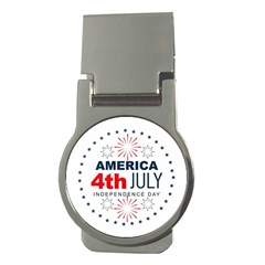 Independence Day Usa Money Clips (round)  by Ravend