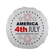 Independence Day Usa Standard 15  Premium Flano Round Cushions by Ravend