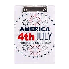 Independence Day Usa A5 Acrylic Clipboard by Ravend