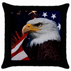 Fourth Of July Independence Day Usa American Pride Throw Pillow Case (black) by Ravend