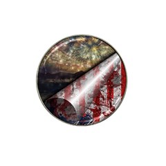 Independence Day Background Abstract Grunge American Flag Hat Clip Ball Marker by Ravend