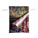 Independence Day Background Abstract Grunge American Flag Lightweight Drawstring Pouch (M) Front