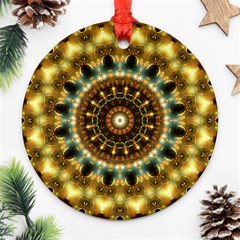 Pattern Abstract Background Art Ornament (round) by Celenk