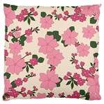 Floral Vintage Flowers Standard Premium Plush Fleece Cushion Case (Two Sides) Back