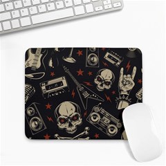 Grunge Seamless Pattern With Skulls Small Mousepad by Amaryn4rt