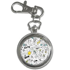 Set-cute-colorful-doodle-hand-drawing Key Chain Watches by uniart180623