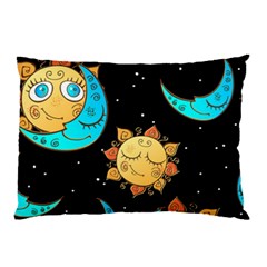 Seamless-pattern-with-sun-moon-children Pillow Case (two Sides) by uniart180623