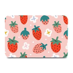 Strawberry-seamless-pattern Plate Mats by uniart180623