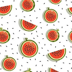 Seamless-background-pattern-with-watermelon-slices Play Mat (square) by uniart180623