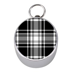 Pixel-background-design-modern-seamless-pattern-plaid-square-texture-fabric-tartan-scottish-textile- Mini Silver Compasses by uniart180623