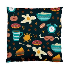 Seamless-pattern-with-breakfast-symbols-morning-coffee Standard Cushion Case (one Side) by uniart180623