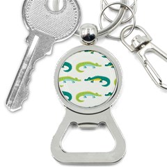 Cute-cartoon-alligator-kids-seamless-pattern-with-green-nahd-drawn-crocodiles Bottle Opener Key Chain by uniart180623