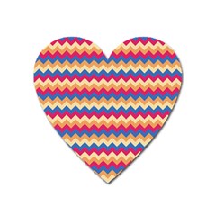 Zigzag-pattern-seamless-zig-zag-background-color Heart Magnet by uniart180623