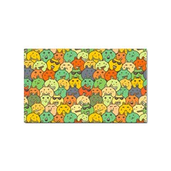 Seamless Pattern With Doodle Bunny Sticker (rectangular) by uniart180623