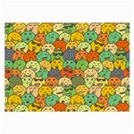 Seamless Pattern With Doodle Bunny Large Glasses Cloth (2 Sides) Front