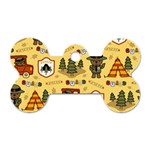 Seamless-pattern-funny-ranger-cartoon Dog Tag Bone (Two Sides) Back