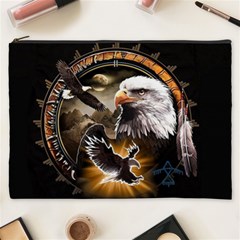 Eagle Dreamcatcher Art Bird Native American Cosmetic Bag (xxxl) by uniart180623