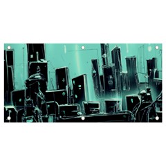 Buildings City Urban Destruction Background Banner And Sign 4  X 2  by uniart180623