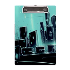 Buildings City Urban Destruction Background A5 Acrylic Clipboard by uniart180623